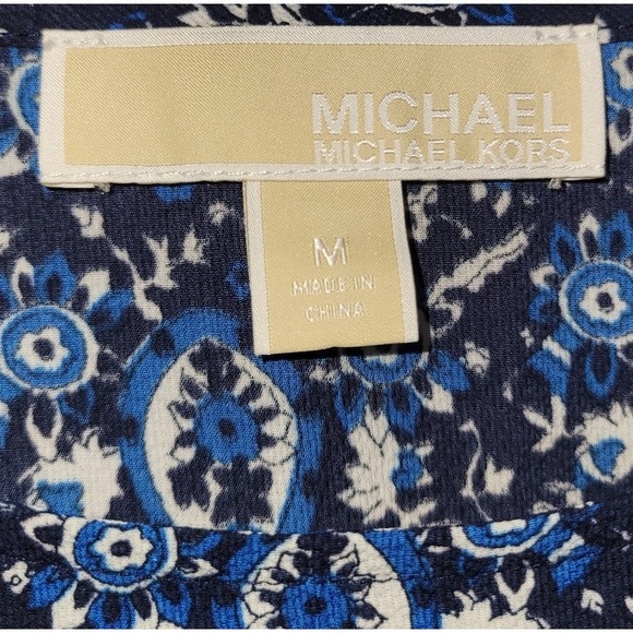 Michael Kors Women's Short Sleeve Paisley‎ Top Blouse - Picture 5 of 5